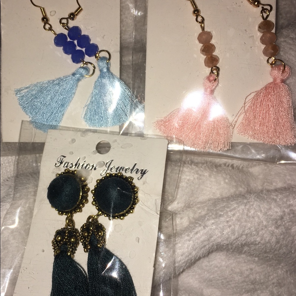 3 Brand New Tassel Earrings
